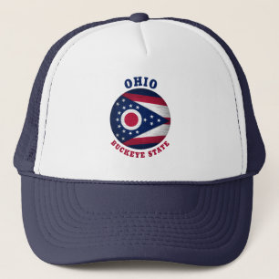 OHIO BUCKEYE STATE FLAG TRUCKER HAT TRUCKER PET