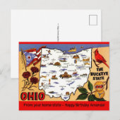  Ohio Buckeye State Occasion Postcard Briefkaart (Voorkant / Achterkant)