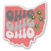 Ohio Buckeye State Waterdicht Sticker (Voorkant)