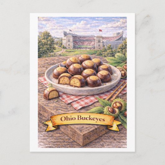 Ohio Buckeyes (Amerikaanse Voedsel Serie) Briefkaart (Voorkant)