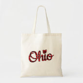 Ohio Buffalo met kerstmis Ohio Pride Buckeye St Tote Bag (Voorkant)