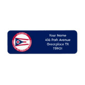 Ohio Burgee de speciale vlag van Buckeye Etiket (Voorkant)