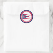 Ohio Burgee de speciale vlag van Buckeye Ronde Sticker (Tas)