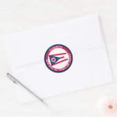 Ohio Burgee de speciale vlag van Buckeye Ronde Sticker (Envelop)