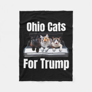 Ohio Cats voor Trump - Grappige politieke kat Fleece Deken
