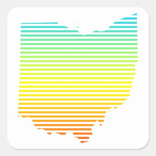 ohio chill fade vierkante sticker (Voorkant)
