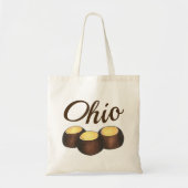 Ohio Chocolate Peanut Butter Buckeye Nut Snoep OH Tote Bag (Voorkant)