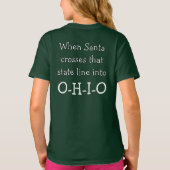 Ohio Christmas OH Santa Hat Vakantie Kinder T-shirt (Achterkant)
