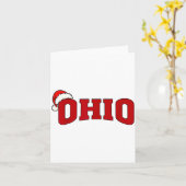Ohio Christmas Santa Hat Retro Throwback Souvenir  Kaart (Gele Bloem)