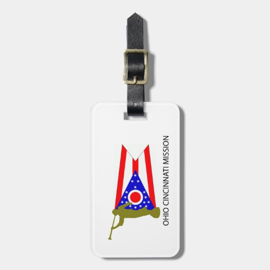 OHIO CINCINNATI MISSIE LDS CTR BAGAGELABEL (Voorkant verticaal)