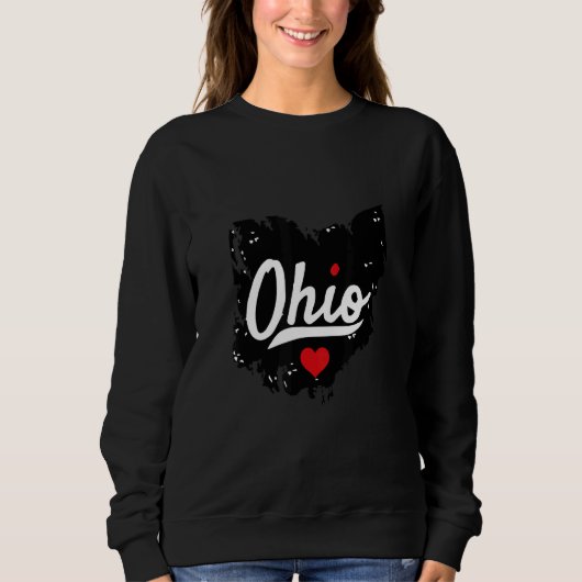 Ohio Clothing State of Ohio Script Home Pride Ohio Trui (Voorkant)