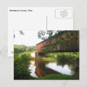 Ohio Covered Bridge and Stream Briefkaart (Voorkant / Achterkant)