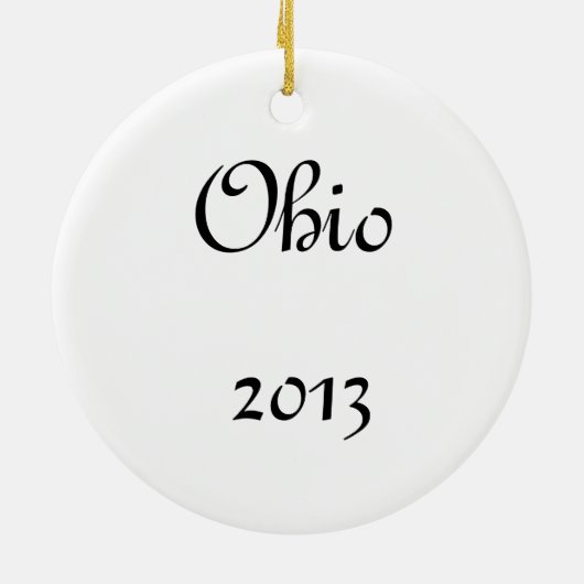 Ohio Covered Bridge en Stream Keramisch Ornament (Achterkant)