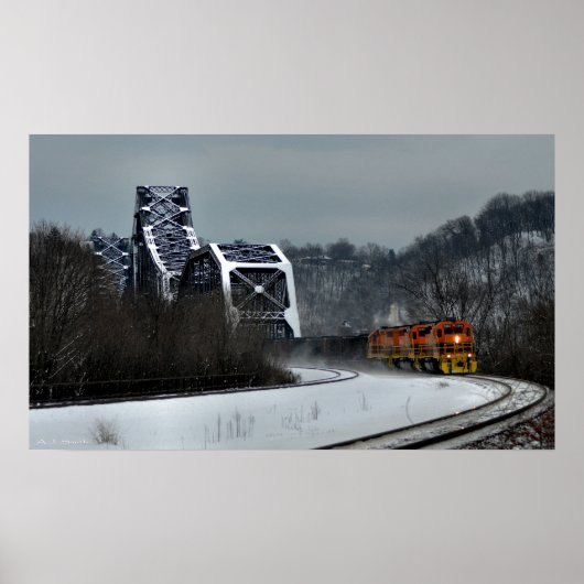 Ohio Crossing in de Winter Poster (Voorkant)