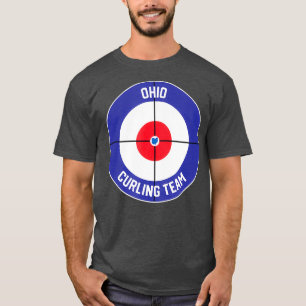 Ohio Curling Team Sweep Rock OH State Outline T-shirt