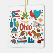 Ohio Custom Family Trip Christmas Keramisch Ornament (Links)