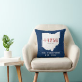 Ohio Custom Town Zip Code Home Pillow Navy Kussen (Stoel)