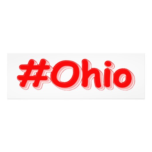 "#Ohio " Cute Design. Bestel nu Foto Afdruk (Voorkant)