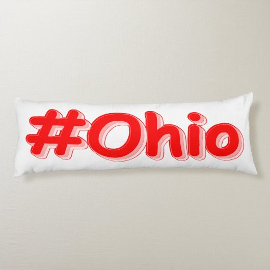 "#Ohio " Cute Design. Bestel nu Lichaamskussen (Achterkant)