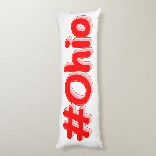 "#Ohio " Cute Design. Bestel nu Lichaamskussen (Achterkant (Verticaal))
