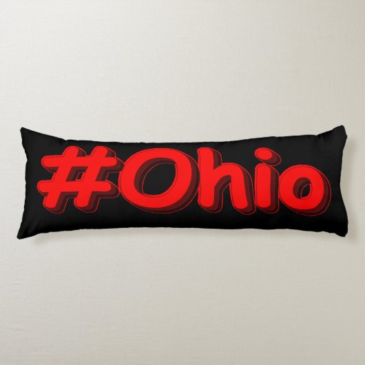 "#Ohio " Cute Design. Bestel nu Lichaamskussen (Voorkant)