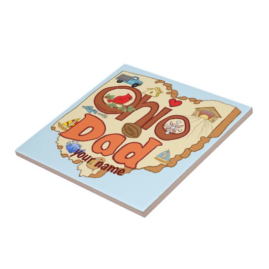 Ohio Dad custom Tegeltje (Zijkant)