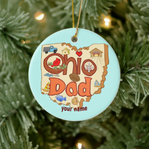 Ohio Dad Keramisch Ornament