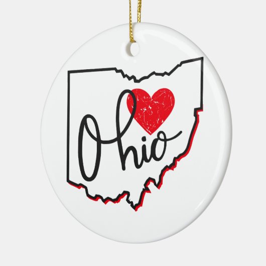 Ohio Day Keramisch Ornament (Links)