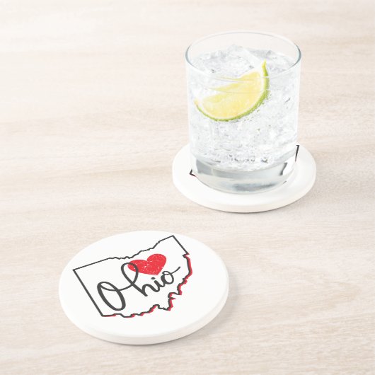 Ohio Day Zandsteen Onderzetter (Zijkant)