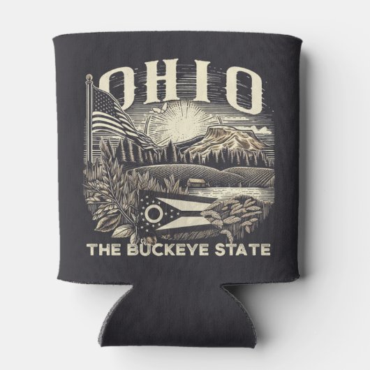 Ohio de Buckeye staat Blikjeskoeler (Achterkant)