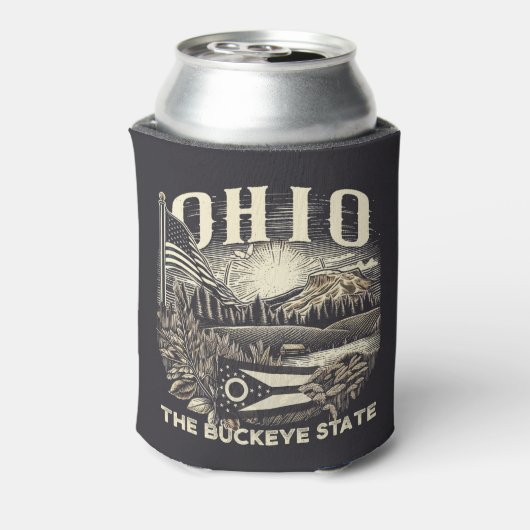 Ohio de Buckeye staat Blikjeskoeler (Blikje Achterkant)