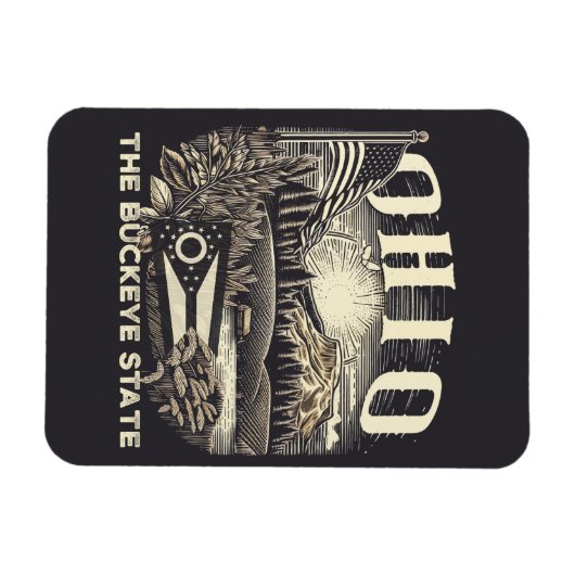 Ohio de Buckeye staat Magneet (Horizontaal)