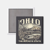 Ohio de Buckeye staat Magneet (Voorkant / Achterkant)