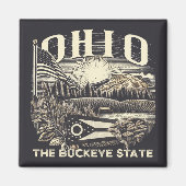 Ohio de Buckeye staat Magneet (Voorkant)
