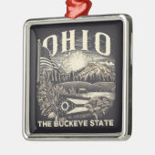 Ohio de Buckeye staat Metalen Ornament (Links)