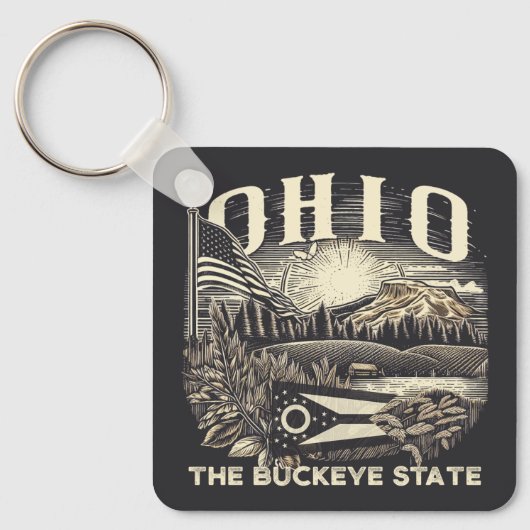 Ohio de Buckeye staat Sleutelhanger (Voorkant)
