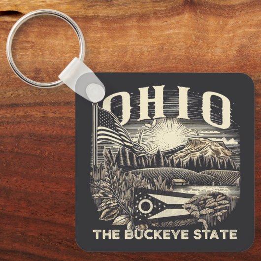 Ohio de Buckeye staat Sleutelhanger (Voorkant)