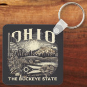 Ohio de Buckeye staat Sleutelhanger (Achterkant)