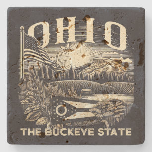 Ohio de Buckeye staat Stenen Onderzetter