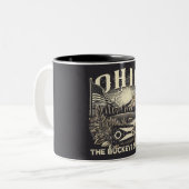 Ohio de Buckeye staat Tweekleurige Koffiemok (Voorkant links)