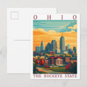 Ohio de Buckeye Staat USA Reisbestemming Briefkaart (Voorkant / Achterkant)