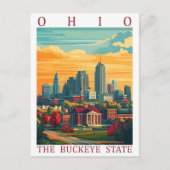 Ohio de Buckeye Staat USA Reisbestemming Briefkaart (Voorkant)