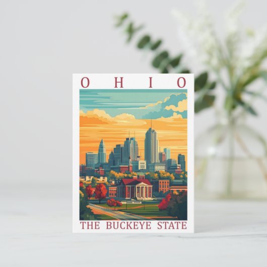 Ohio de Buckeye Staat USA Reisbestemming Briefkaart (Staand voorkant)