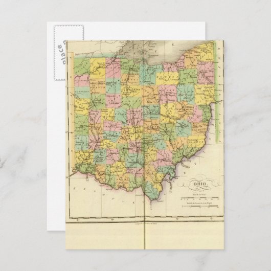 Ohio de V.S. Briefkaart (Voorkant / Achterkant)