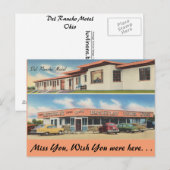 Ohio, Del Rancho Motel, restaurant Briefkaart (Voorkant / Achterkant)