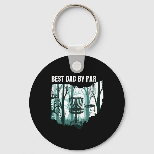 Ohio Disc Golf Papa Cool Ohioan Schijven Frisbees Sleutelhanger (Voorkant)