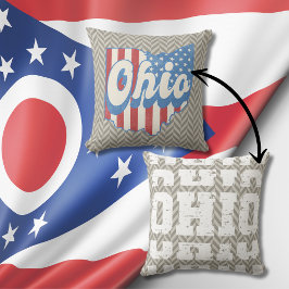 Ohio Distress Geometric Kussen