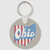  Ohio Distressed geometrisch mannelijk Sleutelhanger (Voorkant)