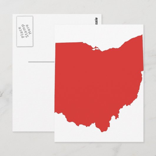Ohio - een RED-staat Briefkaart (Voorkant / Achterkant)