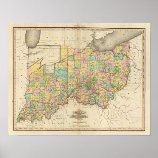 Ohio en Indiana Poster (Voorkant)